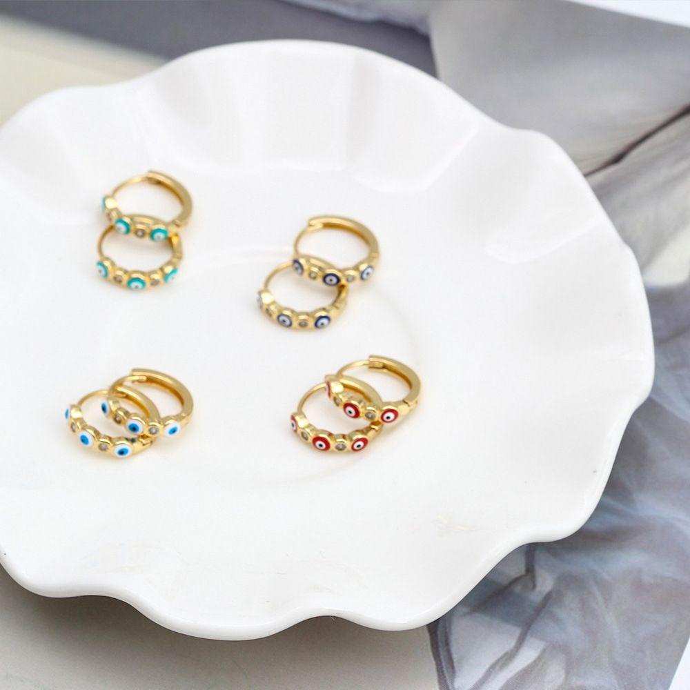 Mxbeauty Anting Hoop Wanita Retro Vintage Hati Lucu Mini Tembaga Gaya Korea Ear Buckle