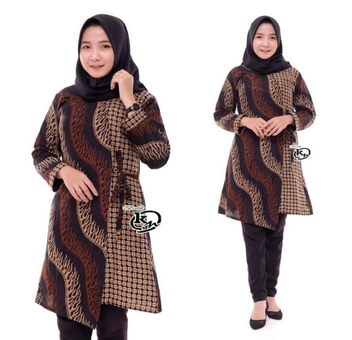 Tunik Batik Wanita Modern Kekinian