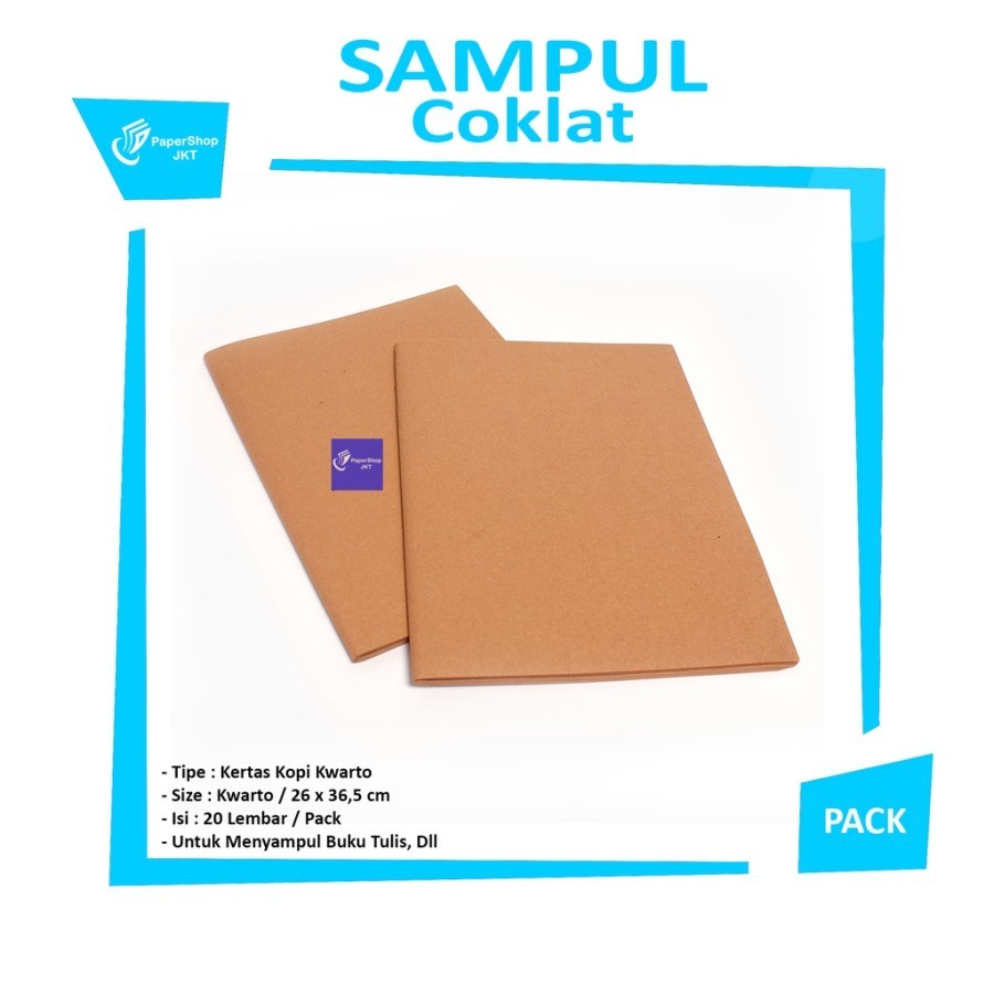 

1 Pack Sampul Buku Coklat Polos Ukuran Kwarto Samson Buku Sidu isi 20 terbaru