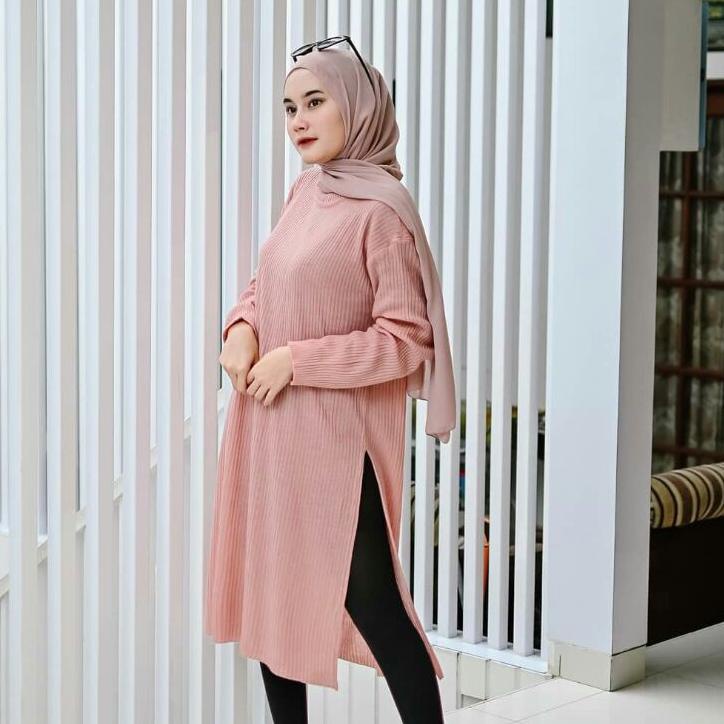 Langsung Beliii.. KARENINA TUNIK RAJUT / Karenina Long Tunik / Baju Muslim / Elysa midi dress / Raju