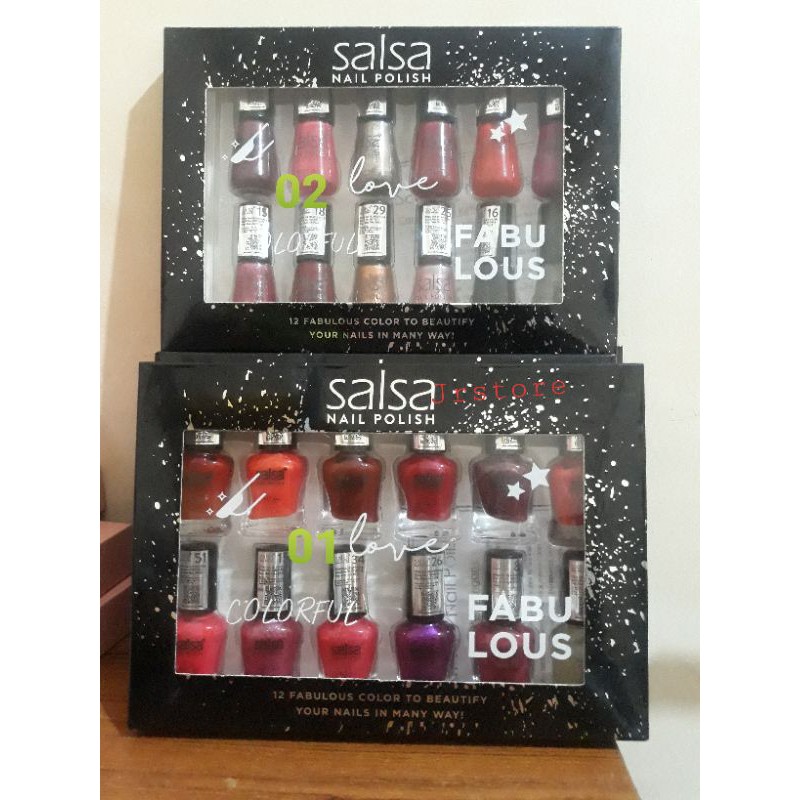 Kutek kutex nail polish Salsa box 12 warna