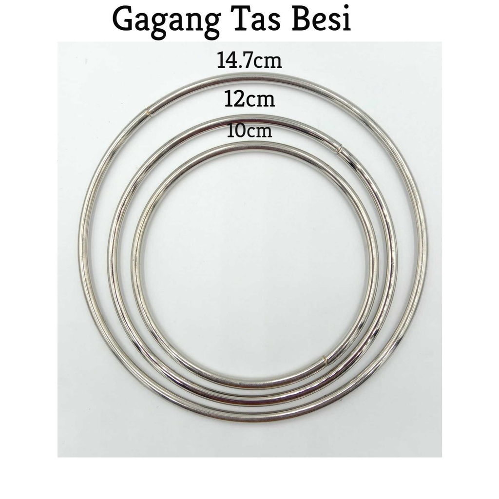 Gagang Tas Besi / Gagang Tas Bulat Besi 10 cm