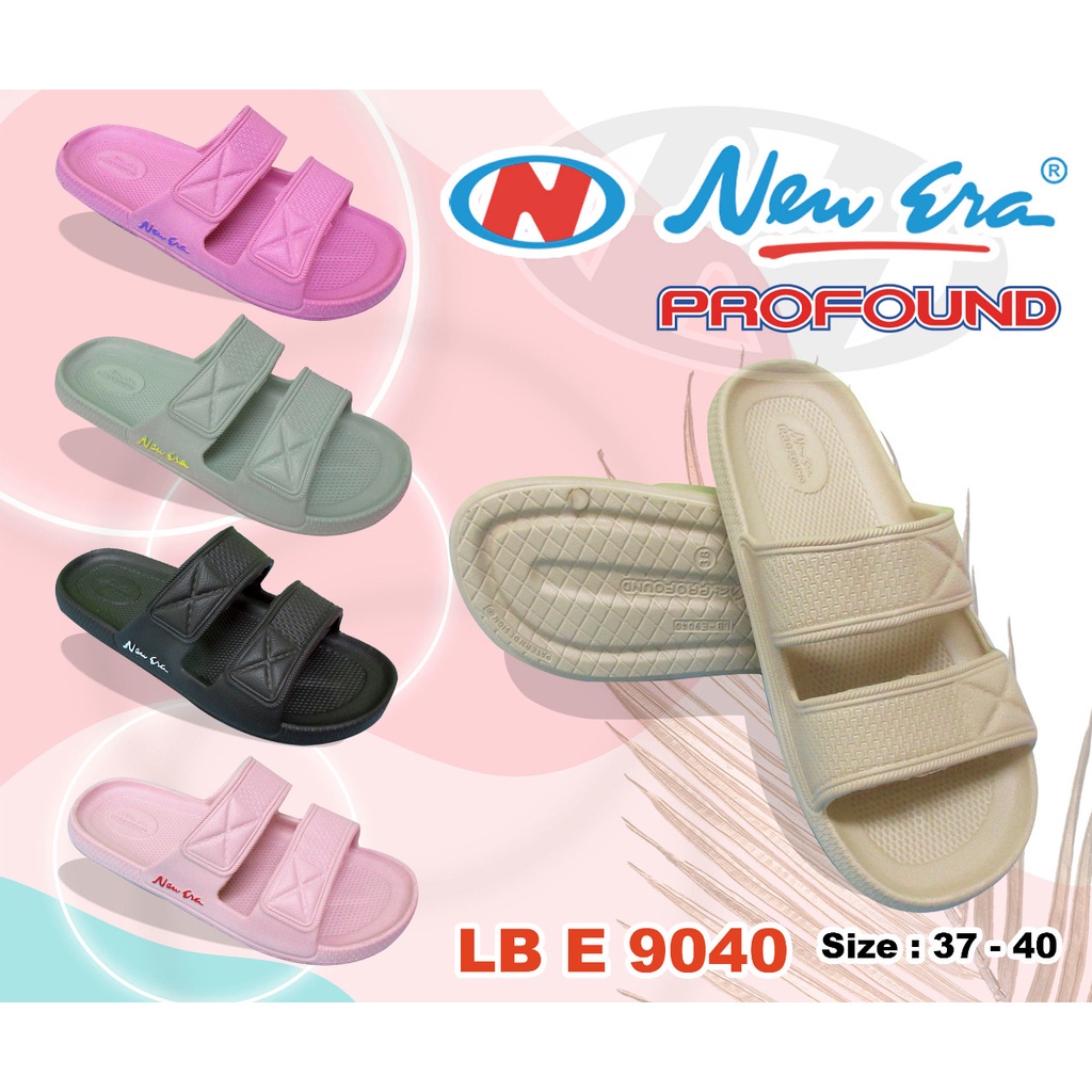 BB NEW ERA LB E 9040 Sandal Karet Wanita Terbaru Sendal Karet Selop Ban Dua Size 37-40