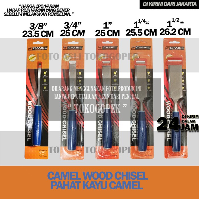 

UKIR-ALAT- CAMEL PAHAT KAYU GAGANG FIBBER BERBAGAI UKURAN 3/8" - 1 1/2" INCH - 3/4" -ALAT-UKIR.