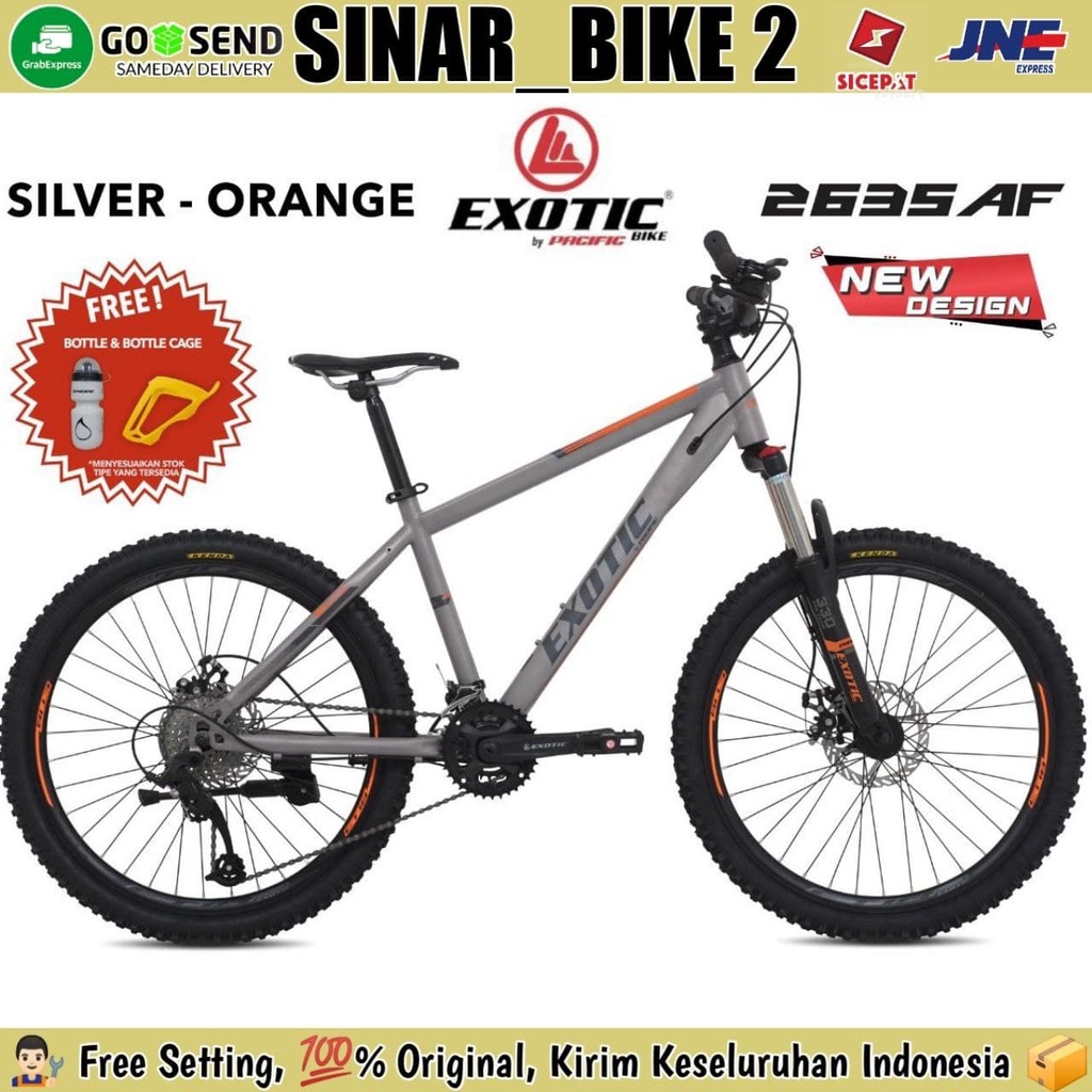 Sepeda Gunung MTB Exotic 24, 26 , 27'5 Inch 2635 AF Suspension 2x8 Speed