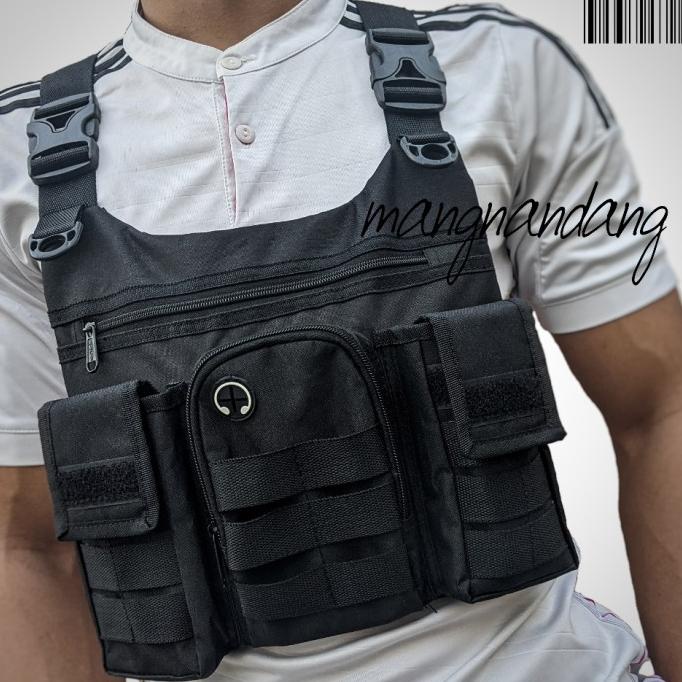 Tas dada pria wanita rompi sepeda chest bag ori eX premium