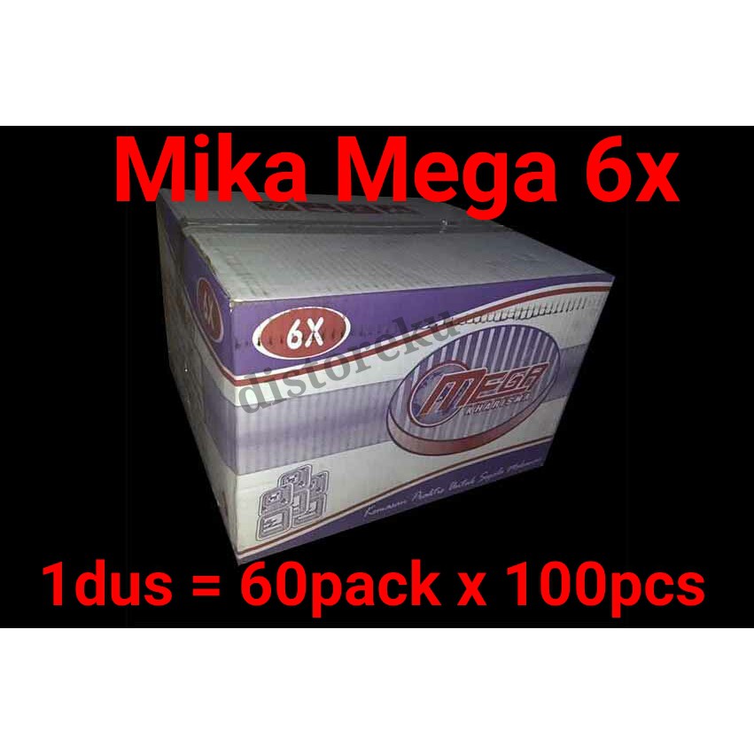 100Pcs MIKA MAKANAN BENING MIKA MEGA 6X FOOD GRADE MIKA BOX TEMPAT KUE NASI 6X