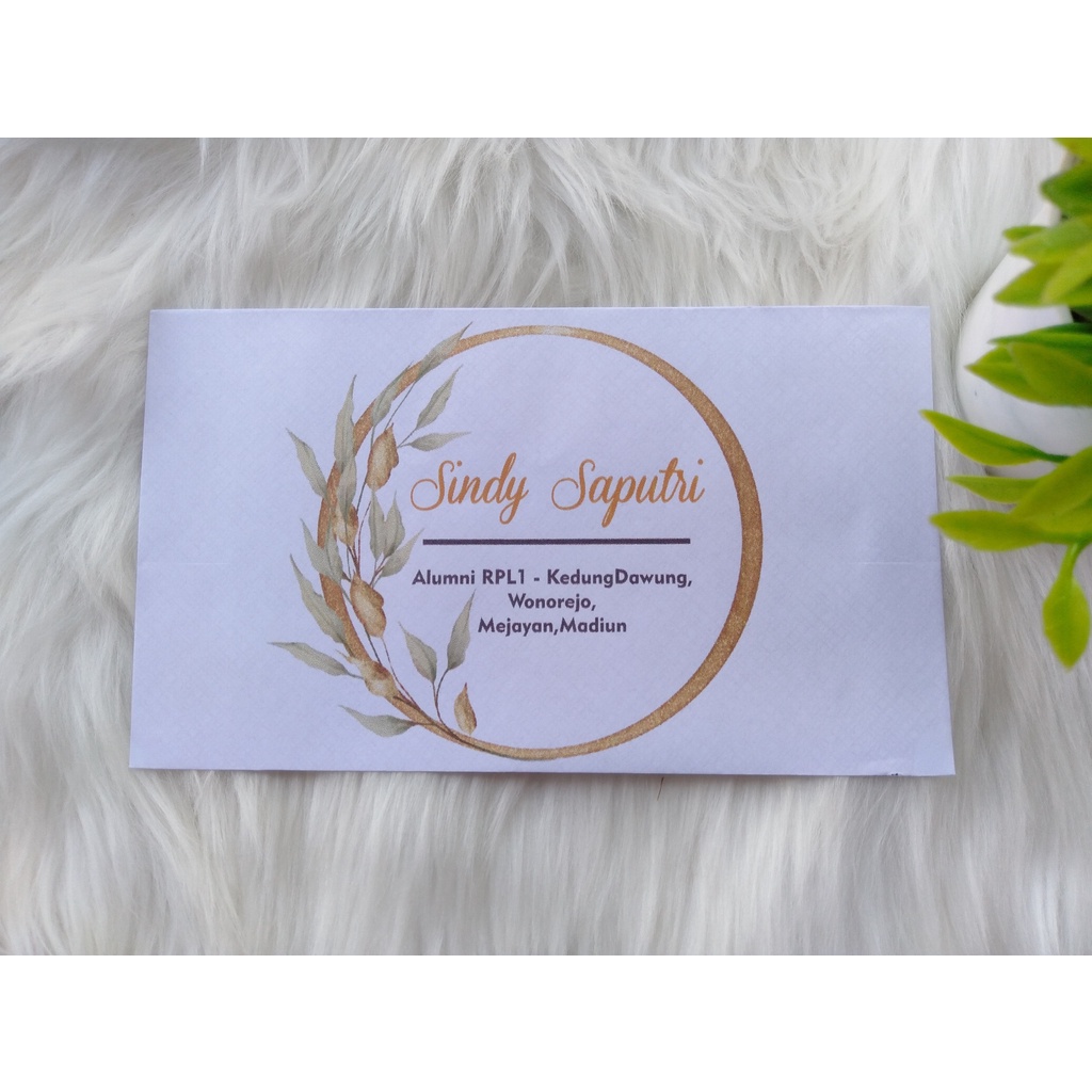 

Amplop kondangan custom/nama/alamat/no8