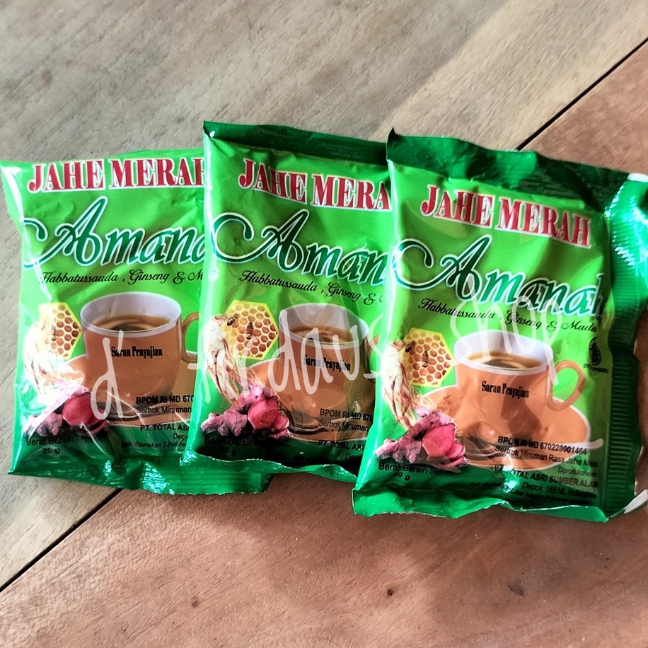 

Jahe Merah Amanah Paket 3 Sachet