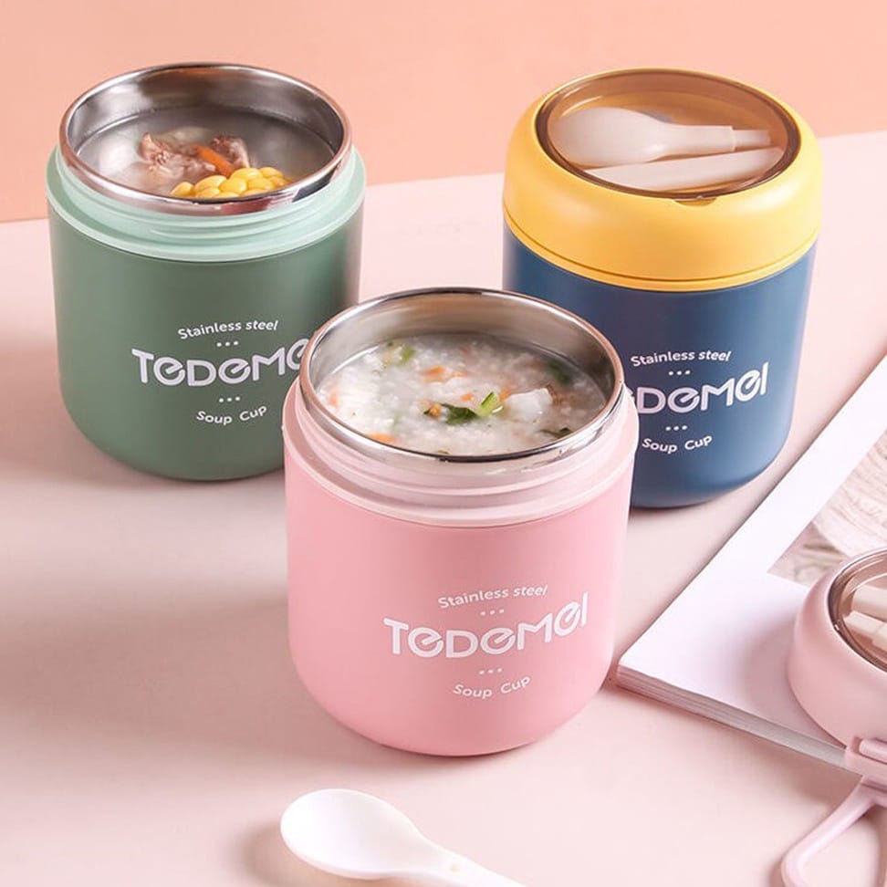 SET LUNCHBOX 850ML WITH SOUP 530ML TEDEMEI STAINLESS TDM6714/TDM6727