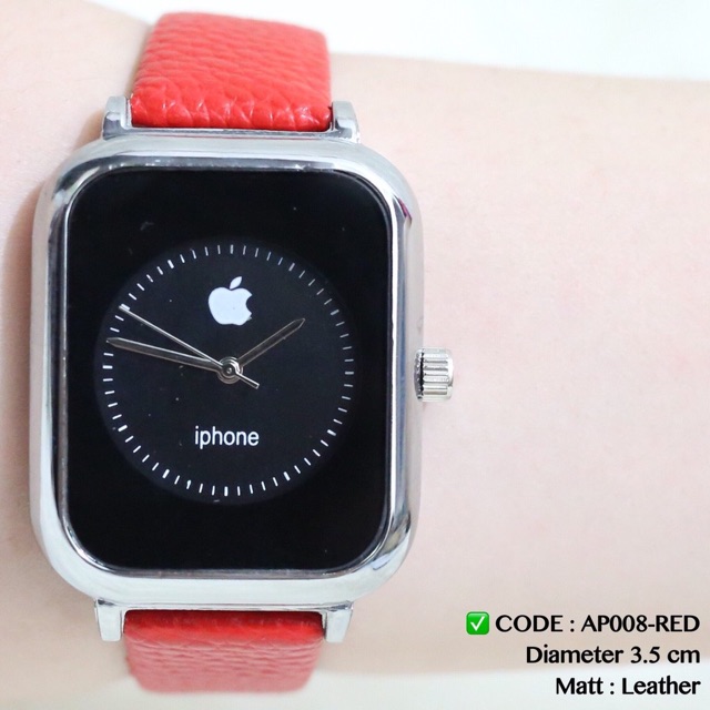 Jam tangan apple watch pria wanita ring silver grosir ecer flash sale satuan termurah AP008