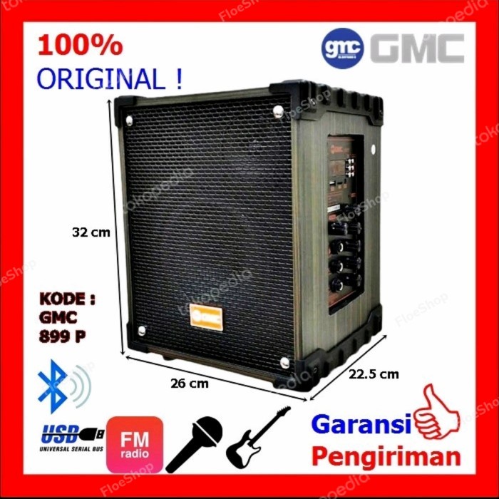 Speaker Active Gmc 899P 899 P Speker Aktif Portable Bluetooth Usb+2Mic Murah Promo