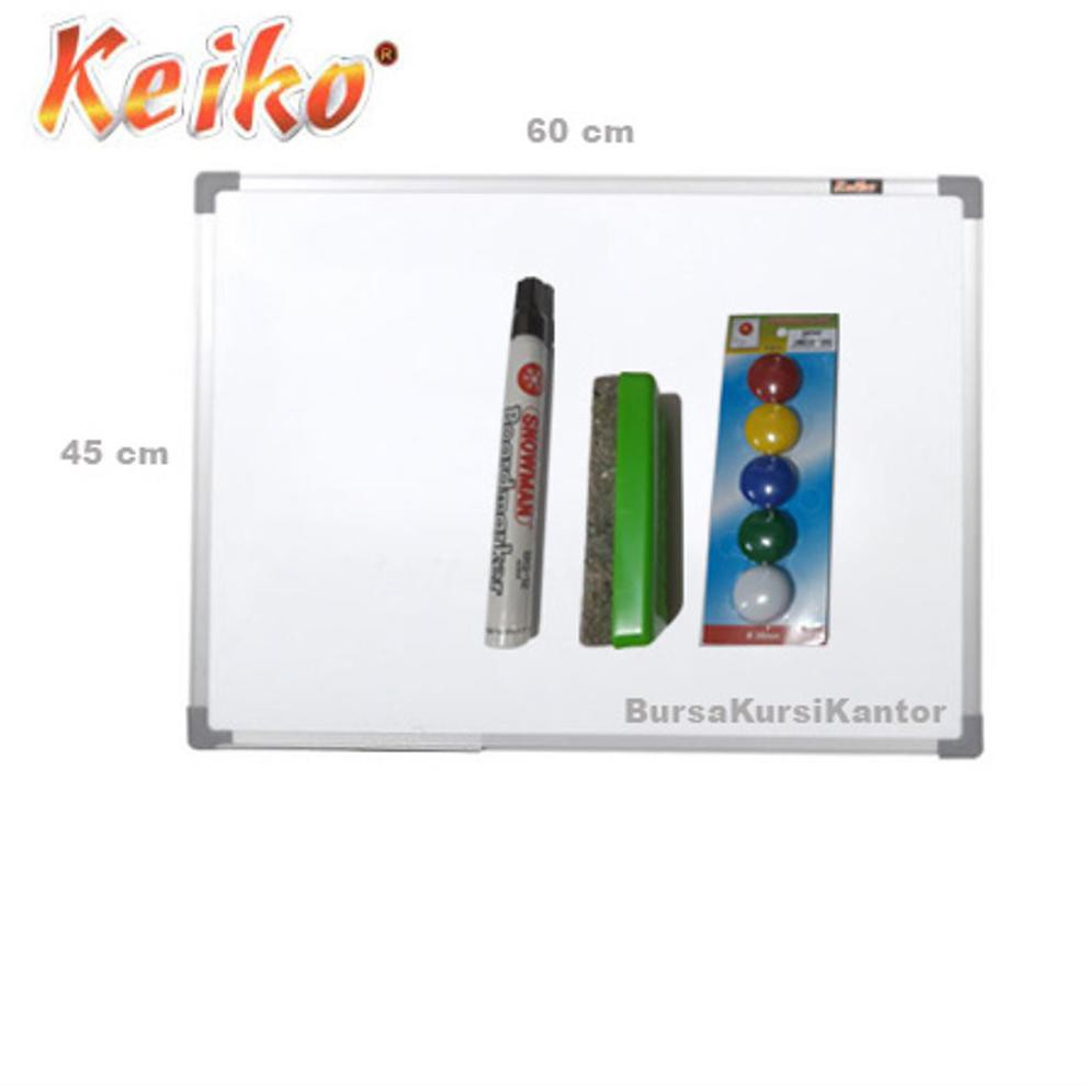 

Whiteboard 45x60 Gantung SPIDOL Hitam Magnet Hapusan