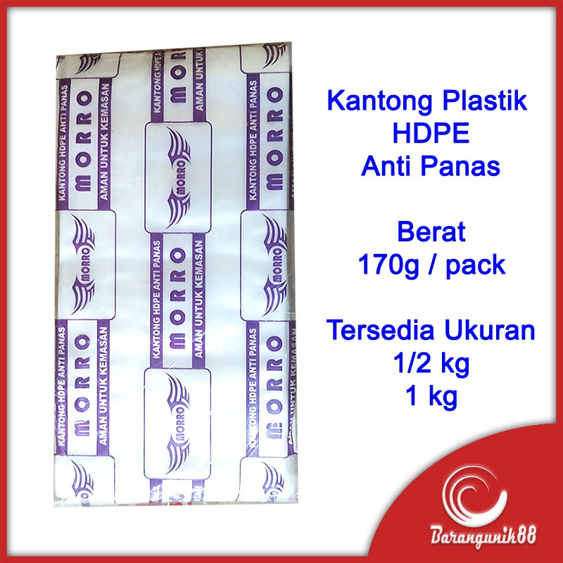 Kantong Plastik HDPE Anti Panas ATP 170gram Morro Aneka Ukuran