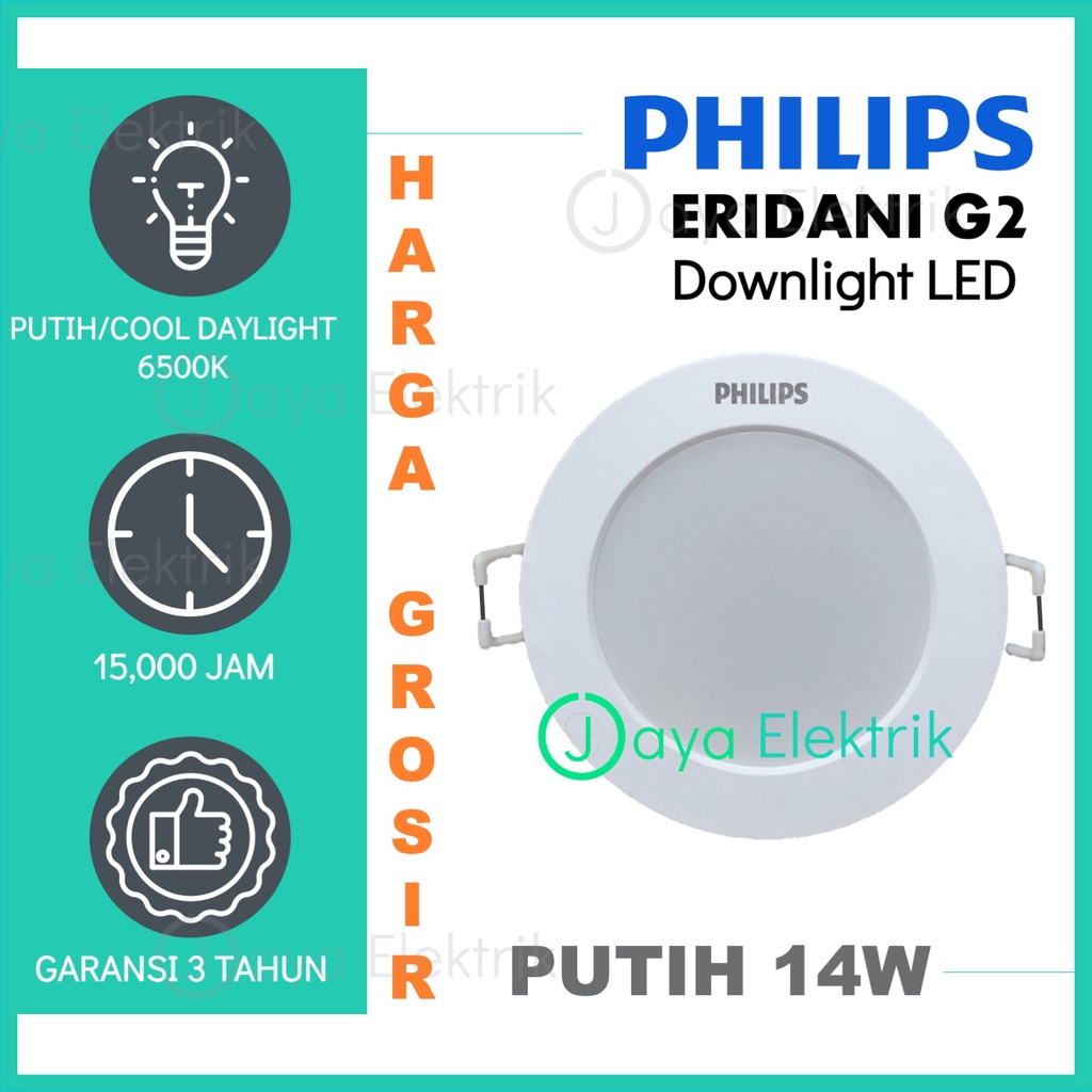 Jual Lampu PHILIPS Downlight LED Eridani 14W Putih Kuning - Eridani G2 ...