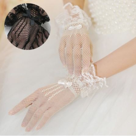 HG-06 Sarung Tangan Pengantin Wanita BRUKAT PITA wedding gloves pesta net pita