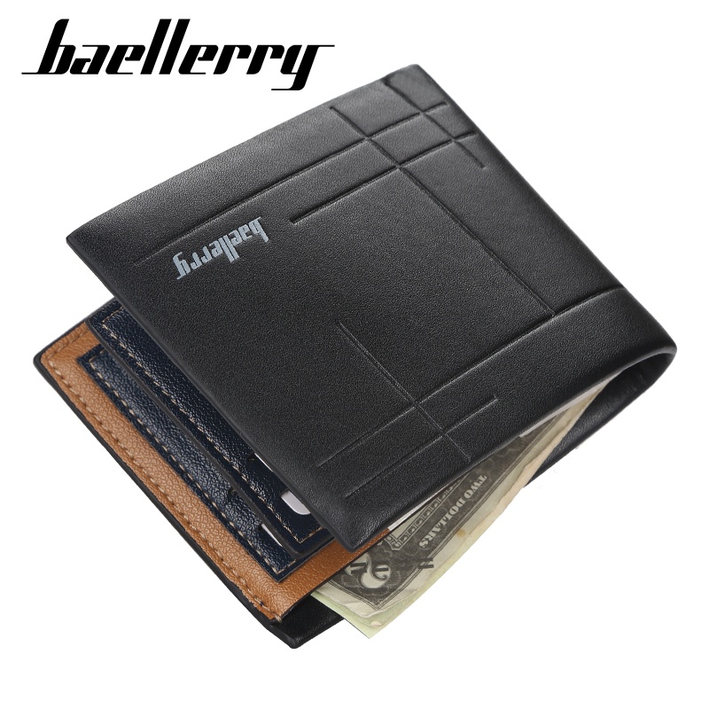 BAELLERRY D0032 Dompet Pria Bahan Kulit PU Leather Premium WATCHKITE WKOS
