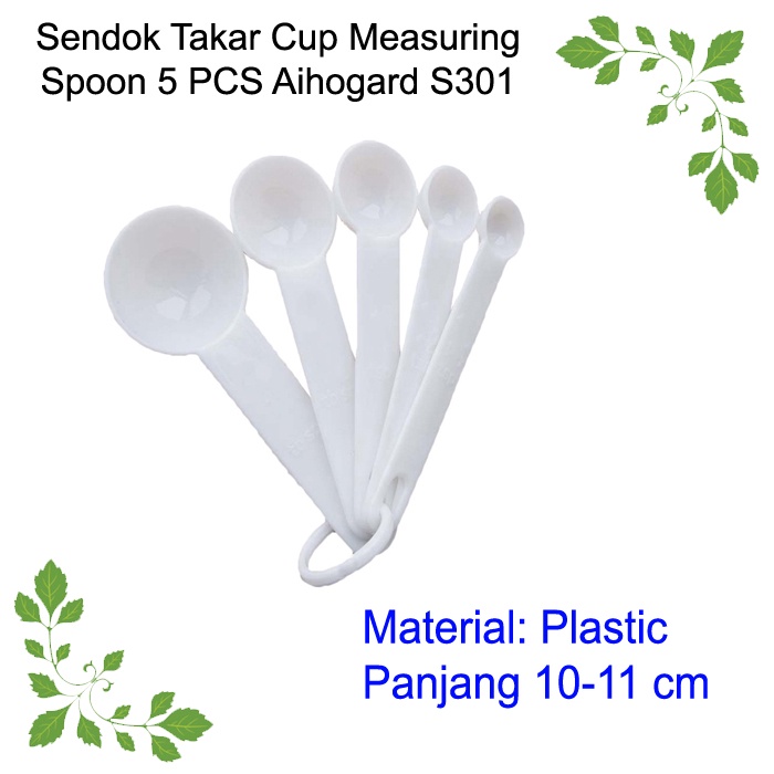 Sendok Takar Cup Measuring Spoon 5 PCS Aihogard S301