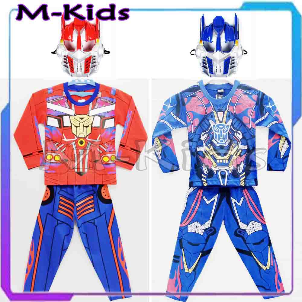 MKids88 - Baju Setelan Anak Laki-Laki Karakter Transformer Optimus Prime Superhero