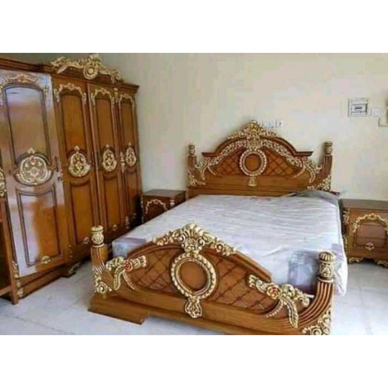 kamar tidur set jati