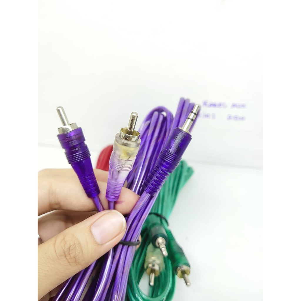 Kabel AUX 2 Line 2.5m Stereo Audio Auxiliary Cable 2 in 1 Male to Male Jack3.5mm