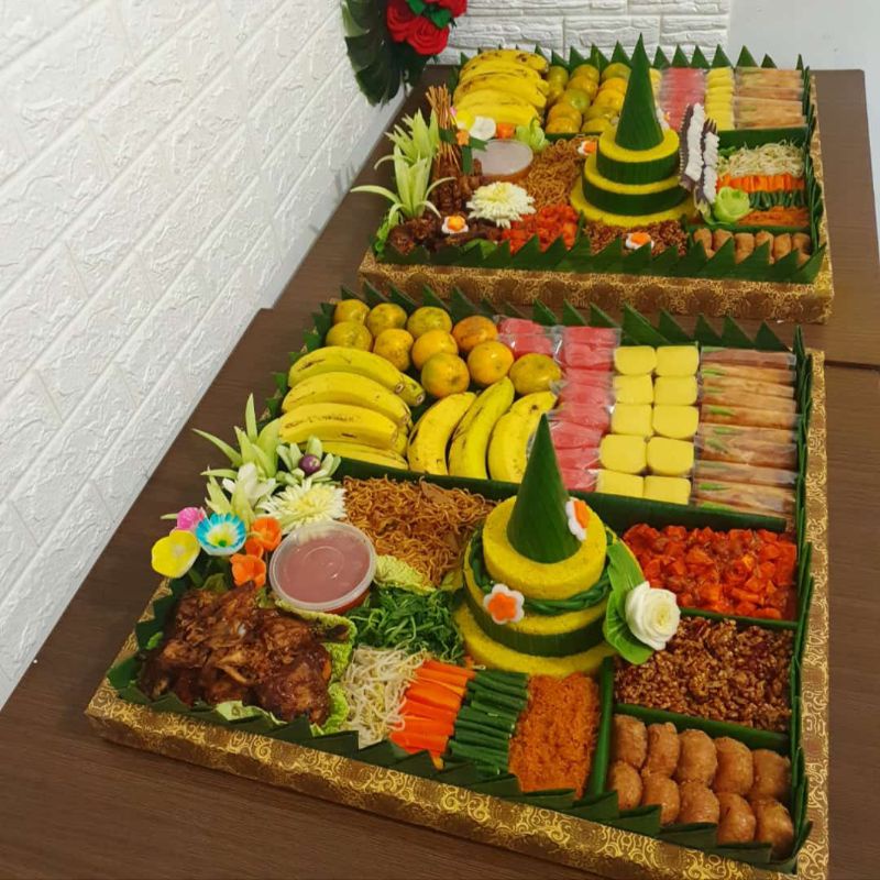 Paket Komplit Nasi Tumpeng Kue dan Buah/ Tumpeng / Tumpeng komplit/ Tumpeng Premium