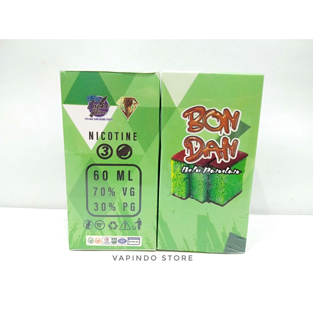 NIC 6MG BONDAN V1 BOLU PANDAN ORIGINAL 60ML BY JAVA JUICE LIQUID