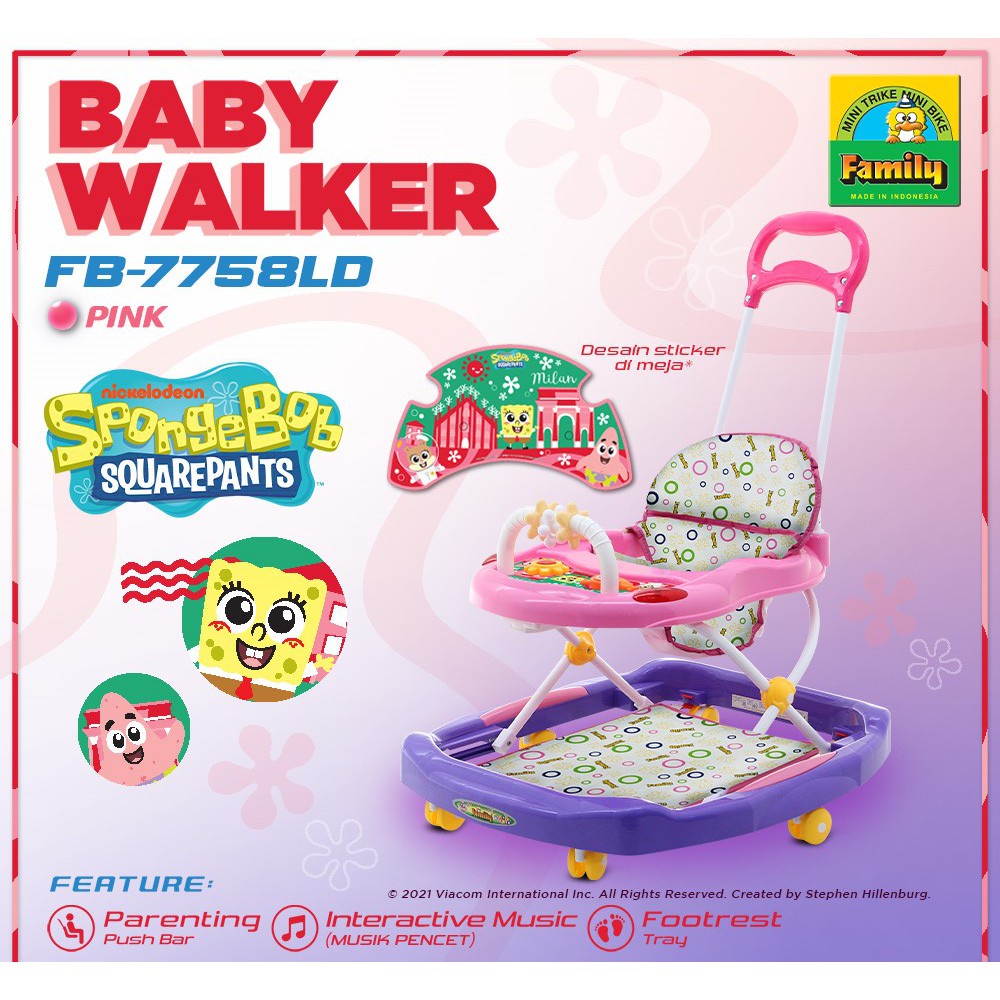 Baby Walker Merk Family Full Musik Murah FB 7758 LD