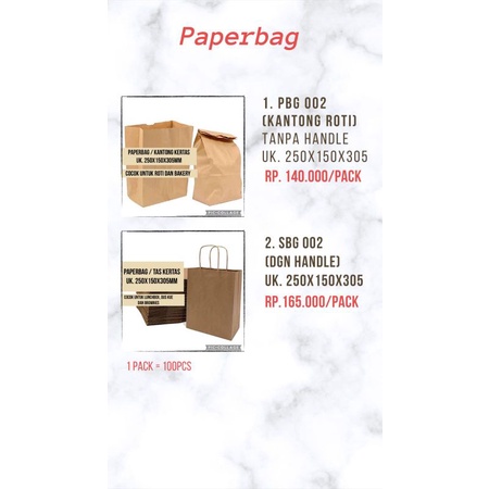 

paperbag dan shopping bag coklat polos