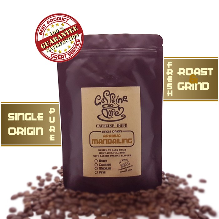 

Kopi Arabika Mandailing 200 Gram Single Origin - Bean/Biji & Ground/Bubuk