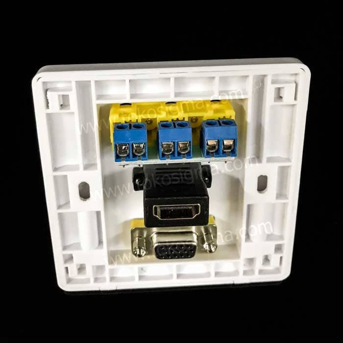 FACEPLATE 3 JENIS PORT : RCA + HDMI + VGA