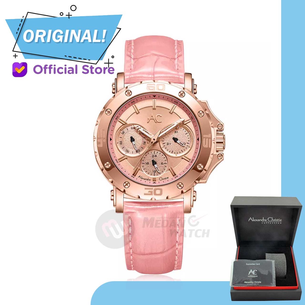 Jam Tangan Wanita Analog Alexandre Christie 9205BF AC9205 AC 9205 BF 9205 BFLRGPN Original Garansi R