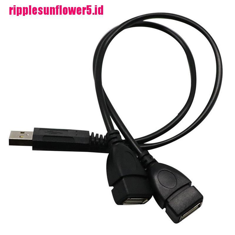 Kabel Adapter Splitter Y USB 2.0 A Male Ke 2 Dual Female Jack Hub