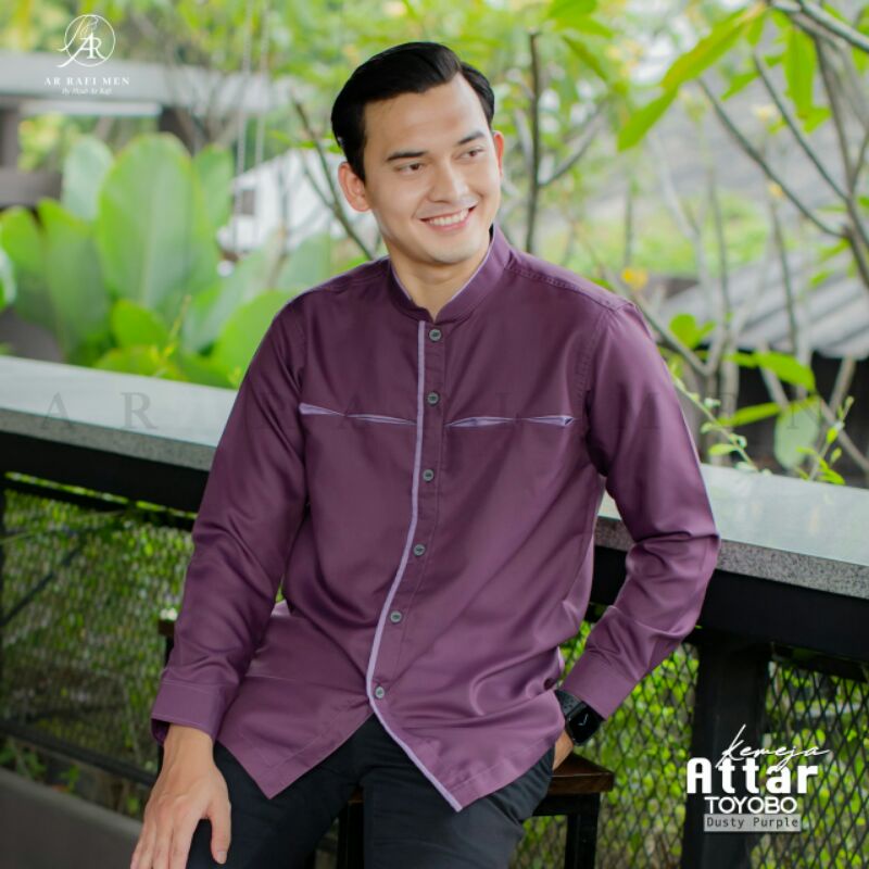 KOKO BAJU ATASAN KEMEJA ATTAR BY ARRAFI LENGAN PANJANG