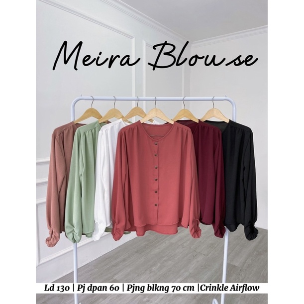 MEIRA BLOUSE CRINKLE ATASAN CRINKLE JUMBO ATASAN MUSLIM SIMPLE