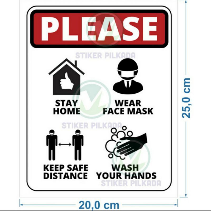 

STIKER COVID19 PREVENTION 20x25CM