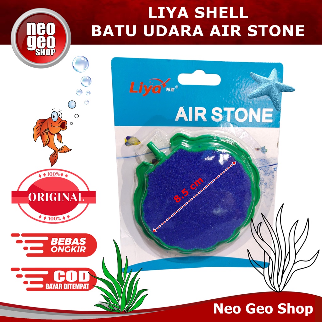 LIYA SHELL Air Stone batu Aerator pemecah gelembung udara aquairum aquasape kolam