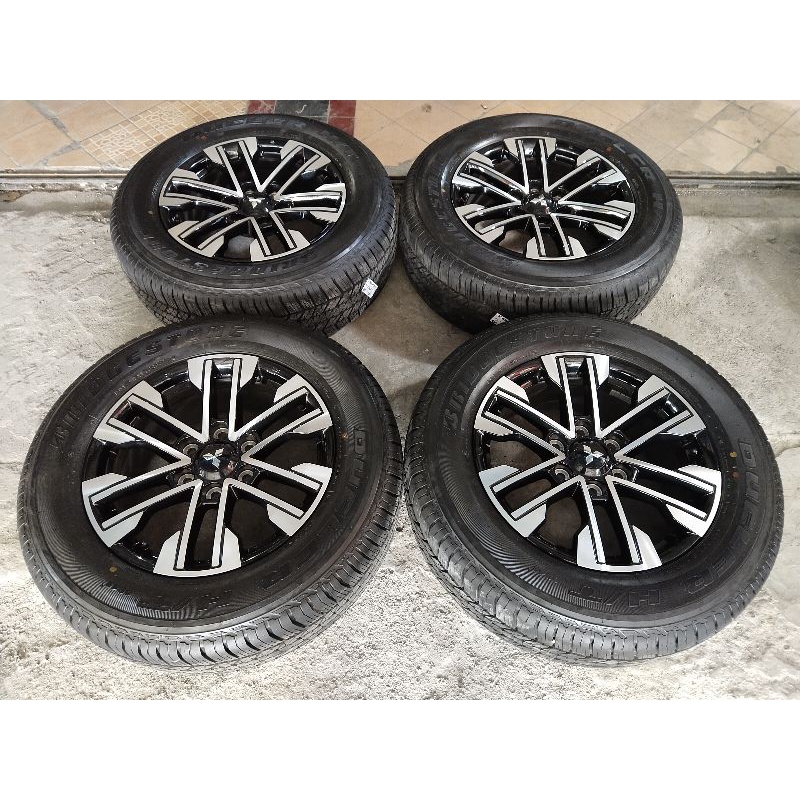 velg pelek seken original copotan mobil all new pajero ring 18 pcd 6x139,7 + ban 265 60 R18 Bridgest