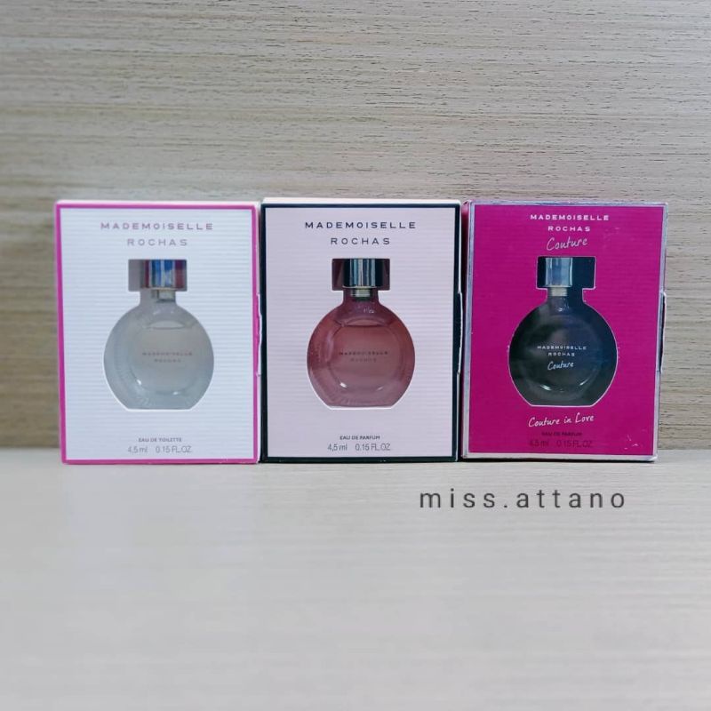 parfum miniatur original / vial Rochas Mademoiselle EDP / EDT / edp couture 4.5 ml