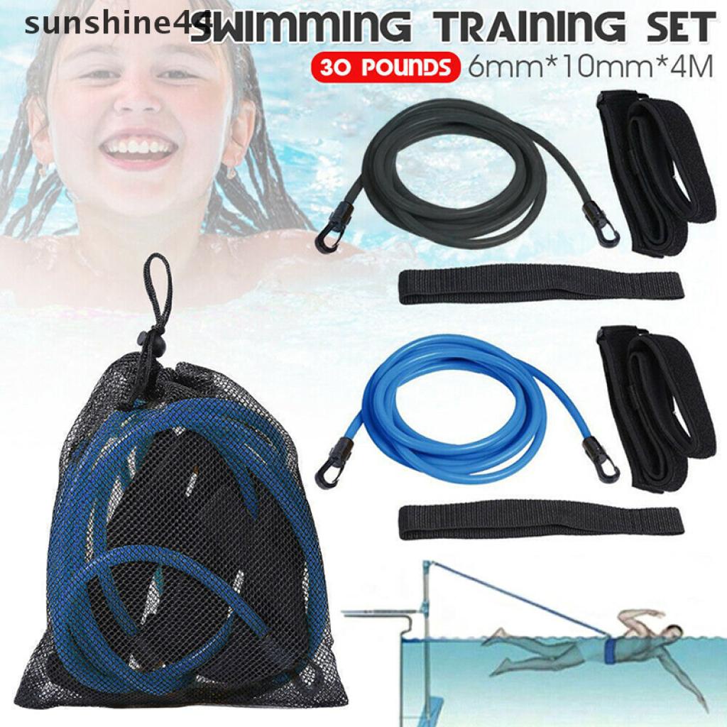 Sunshine Tali Resisten Elastis Adjustable Panjang 4m Untuk Latihan Berenang