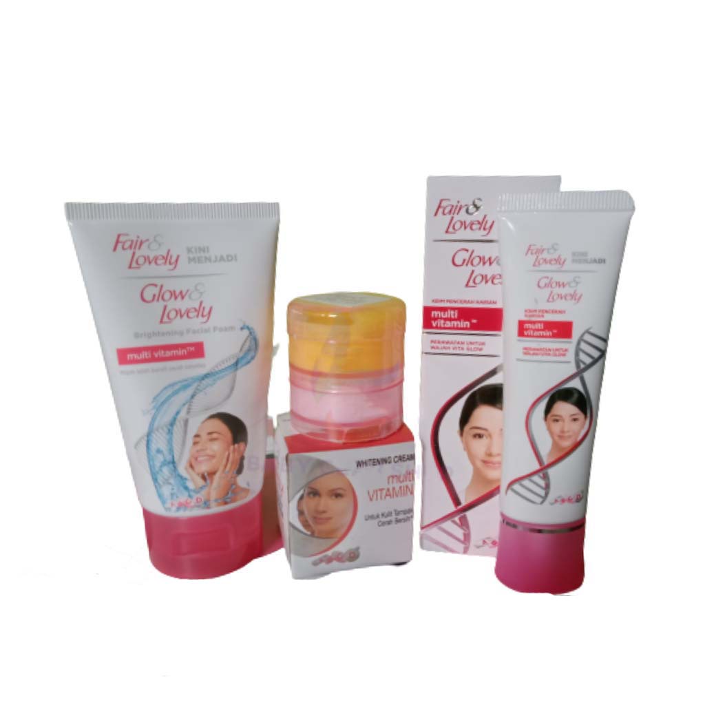 Fair &amp; Lovely 3in1 - Facial Foam 50g + Cream Susun Day &amp; Night Cream Fair &amp; Lovely + Pelembab