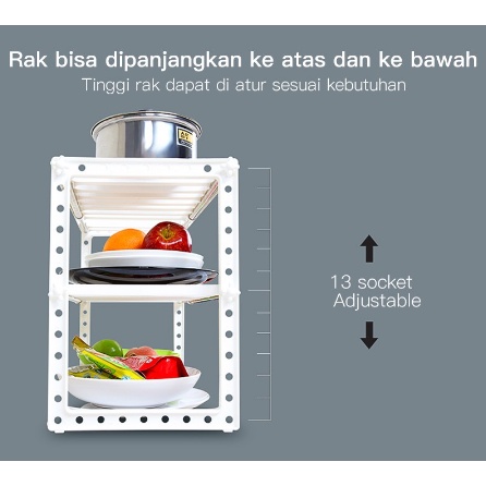 [MH] Rak Serbaguna Dua Susun Plastik Minimalis