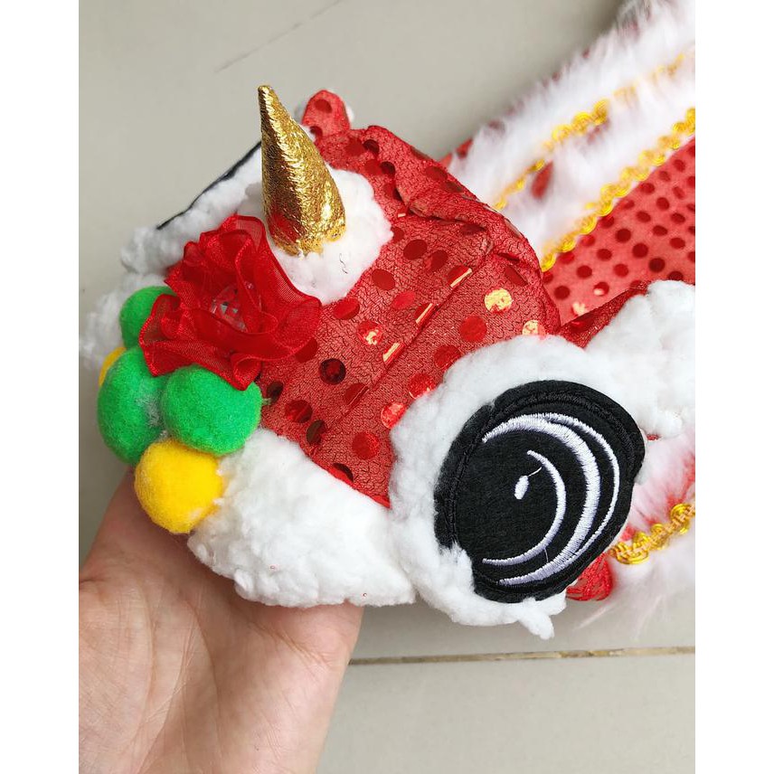 Baju Imlek Anjing Kucing Barongsai Costume - Red - XS