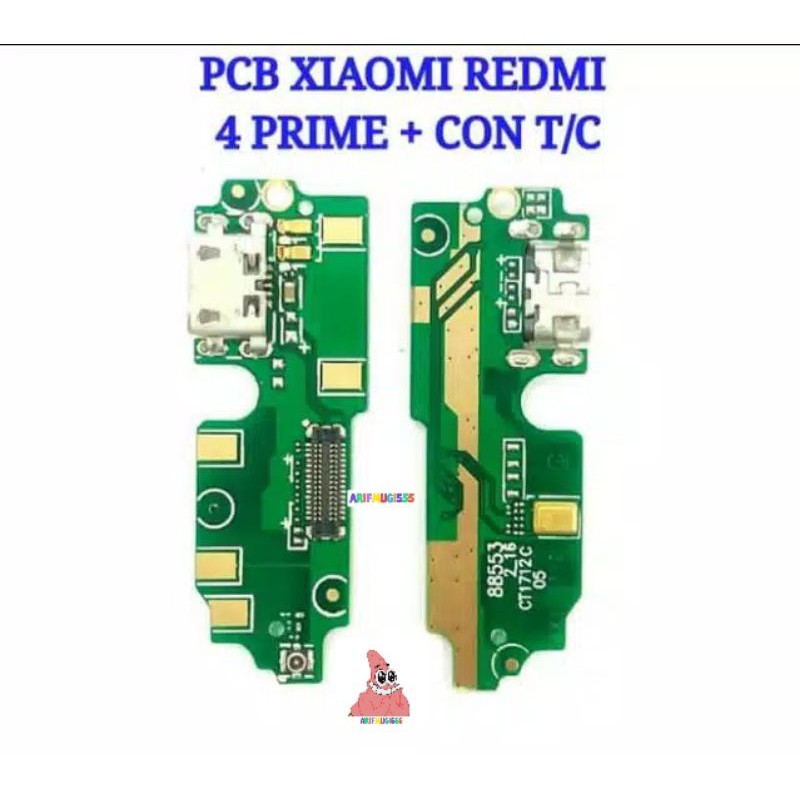 Board UI+mic Papan Konektor Connector Charger Xiaomi Redmi 4 Prime Original