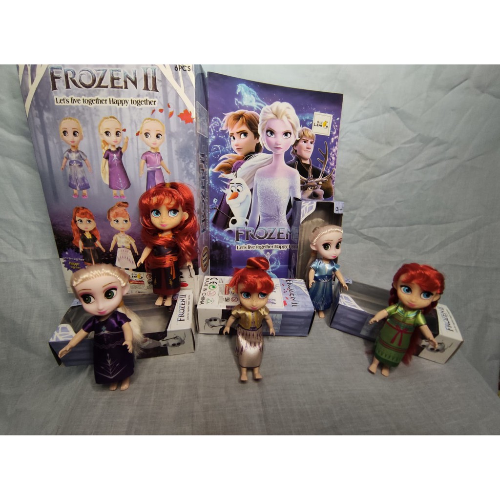 MAINAN BONEKA BARBIE MINI FROZEN II ELSA DAN ANA