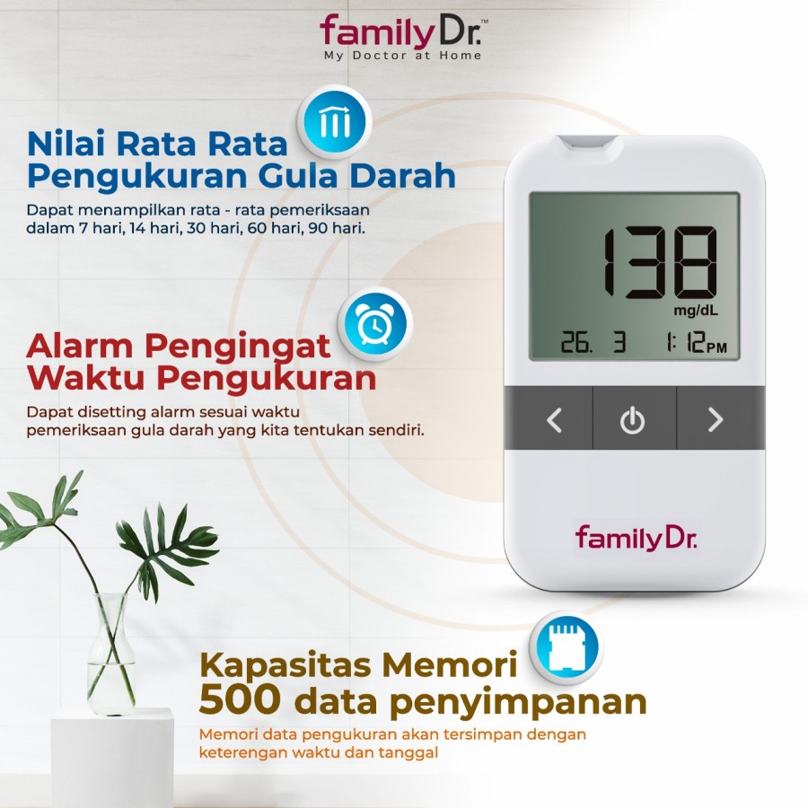 family Dr Test Strips Blood Glucose AGM-513S / Tes Strip Gula Darah