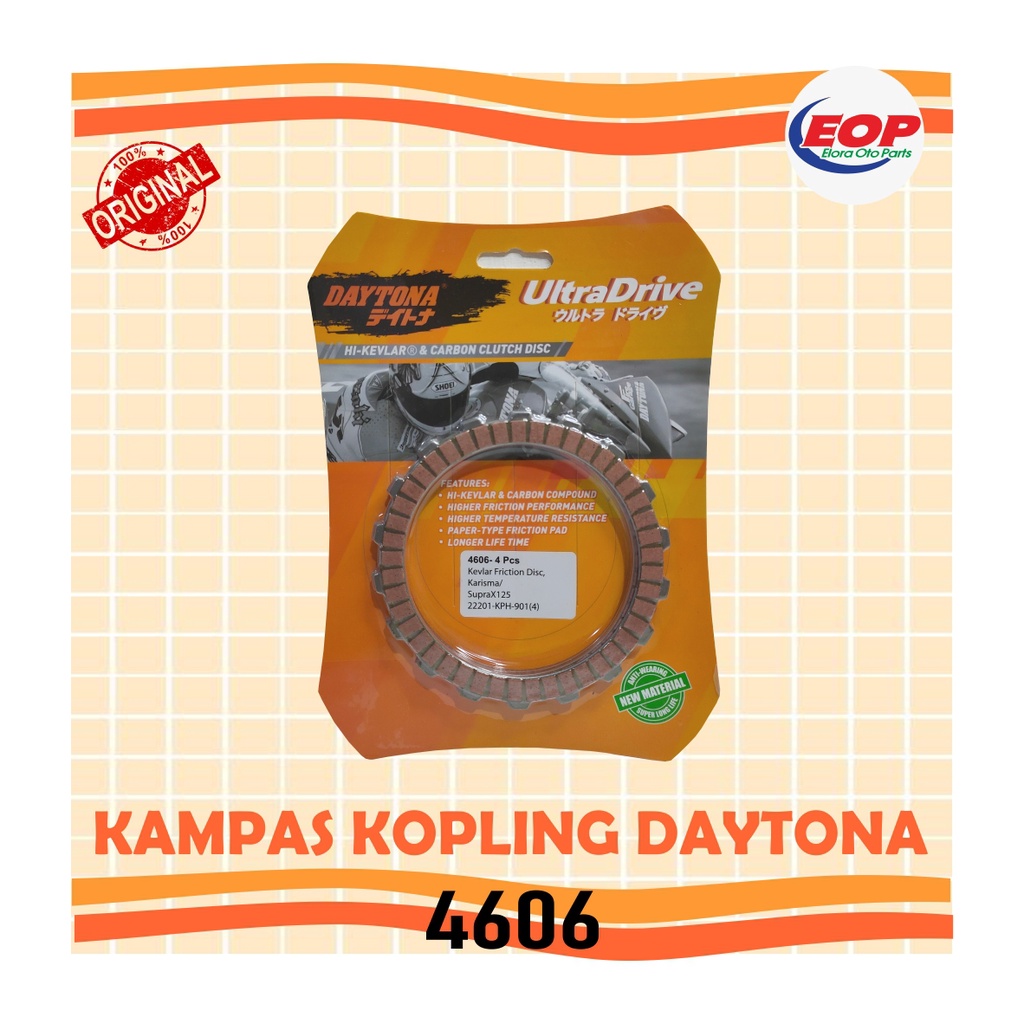 Kampas Kopling Disc Kevlar DAYTONA Racing 3810 KPH Honda Karisma S 125