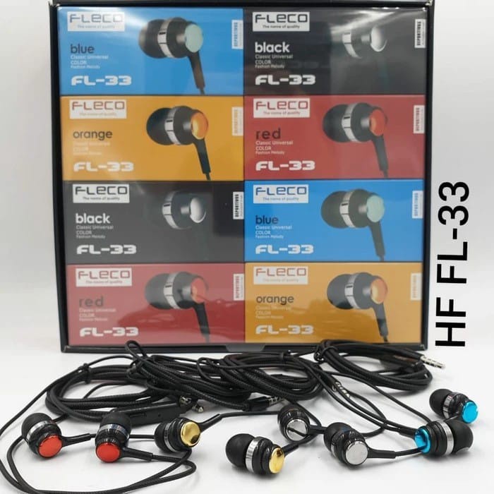 per 1pcs Headset bass Fleco stereo earphone mega bass FL-33/FL-23 bass