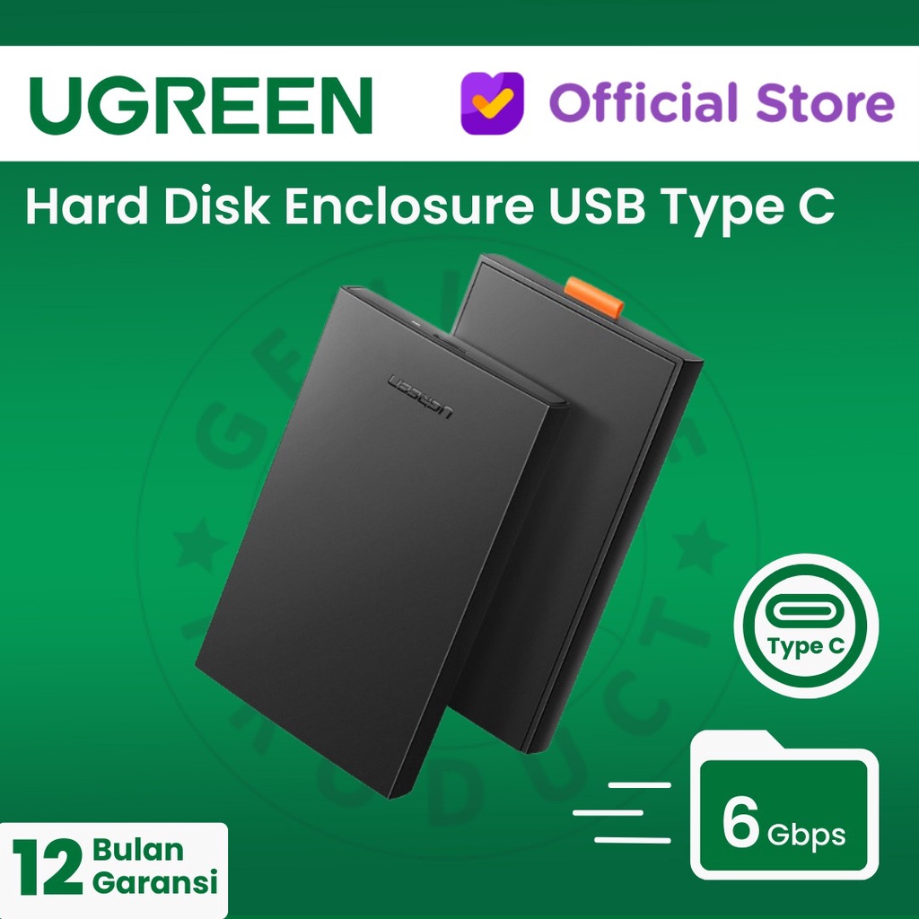 UGREEN HDD SSD Casing / Enclosure USB-C to 2.5″ SATA Neo - CM237