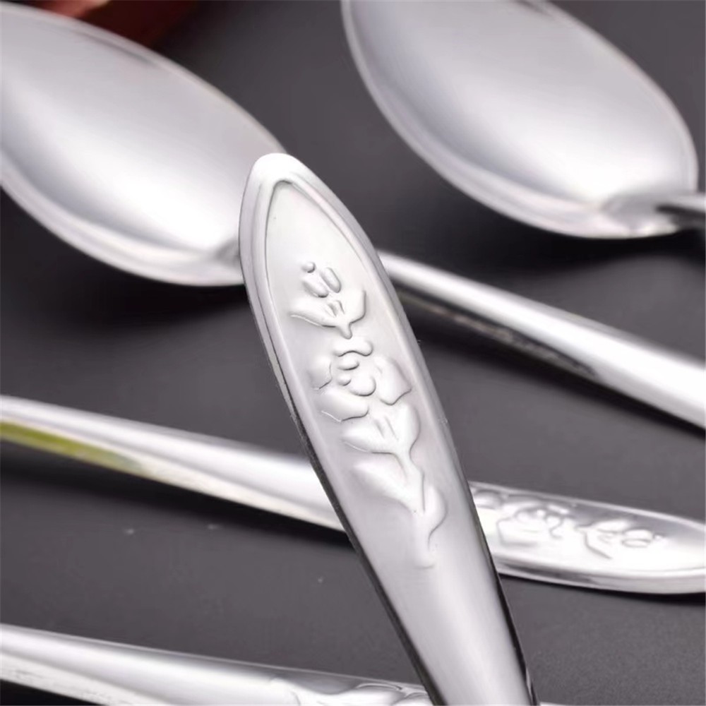 【COD Tangding】10pcs/set Stainless Steel Spoon Watermelon Spoon Spoon Fast Food Cutlery Mud Scraper Miracle Baby Food Soup Spoon